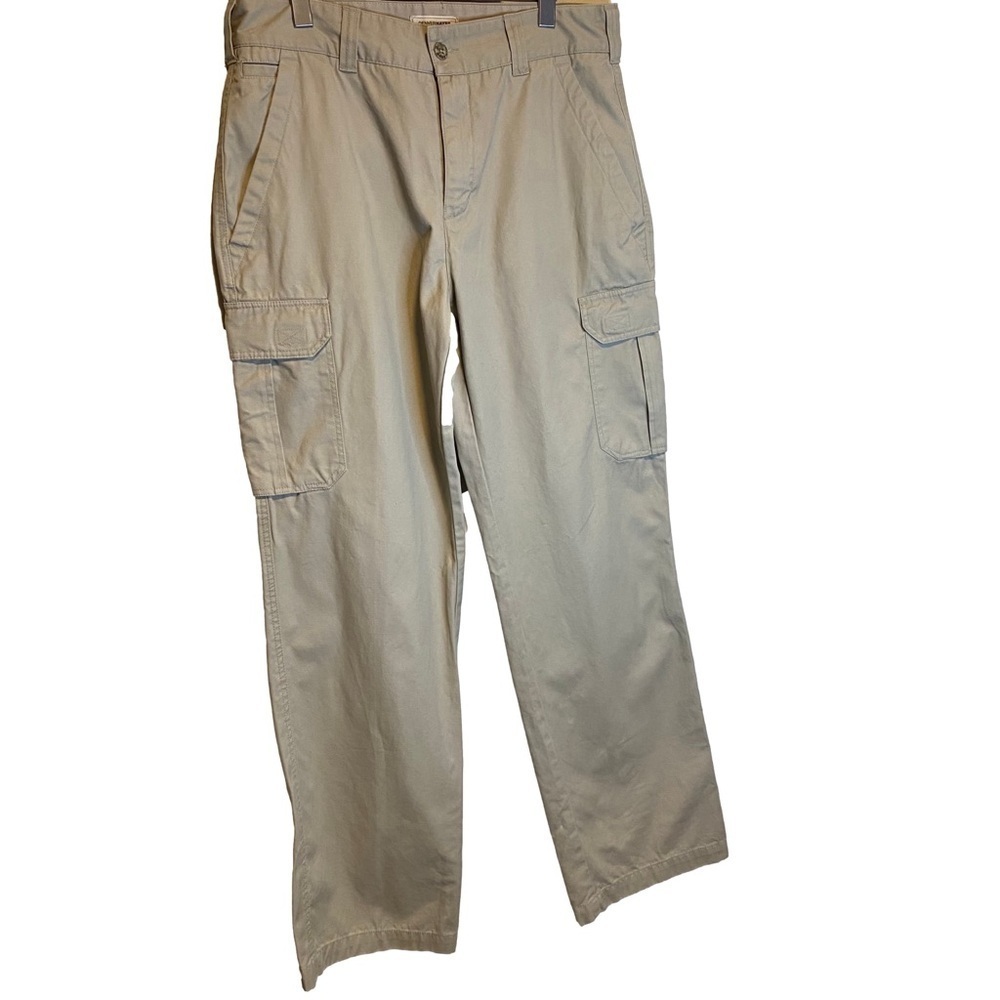 Men’s Denver Hayes Khaki Cargo Pants Size 34/34 - Picture 1 of 7